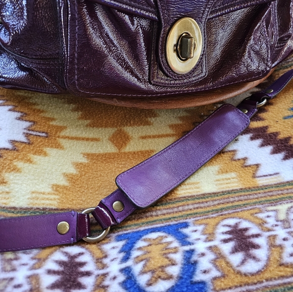 Coach Limited Addition Francine Purple Legacy Tote Bag Bowling Satchel - Picture 8 of 16